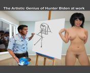 Hunter Biden Showing Off His Amazing Artistic Talent Painting A Nude Girl Model from britains got talent nude and naked
