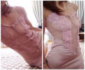My mate who has a crush on my wife brought her a new dress. She sent him these photos modelling it. Now he wants to take her out for a meal wearing her dress! from ntr wife lakshmi pranathi naked sex without dress