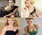 Emma Watson, Emma Stone, Emma Roberts, Emma Rigby. Pick one Emma to be your obedient submissive escort for the night. from emma butt big